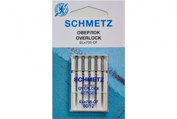 Иглы Schmetz для оверлока ELx705 CF №80, 5 шт в Мценске